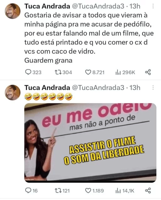 Tuca Andradra é atacado no Twitter